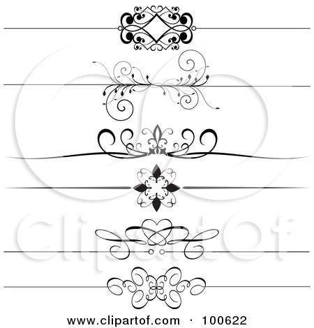 Royalty Free  Rf  Clipart Illustration Of A Black And White Decorative