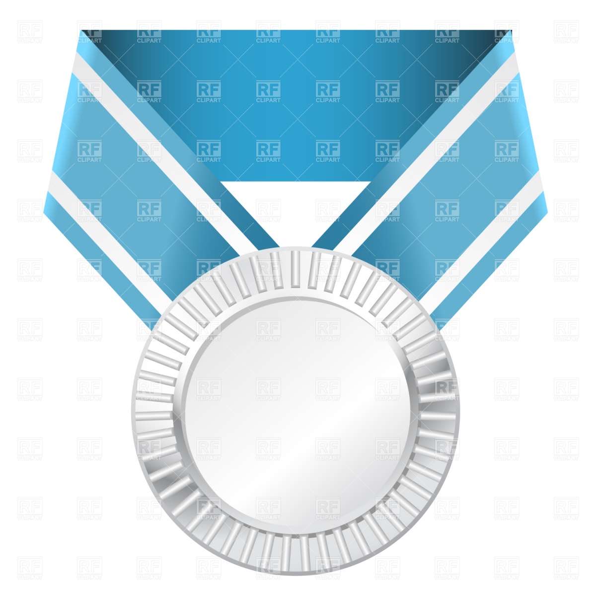 Silver Medal With Ribbon 959 Download Royalty Free Vector Clipart    
