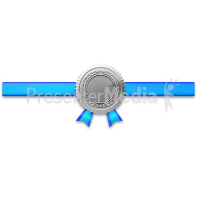 Silver Seal Horiztonal Ribbon Presentation Clipart