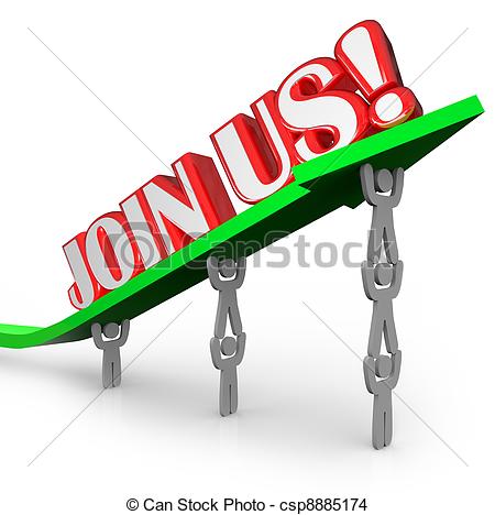 Stock Illustration   Join Us Team Lifting Arrow Work Together Achieve