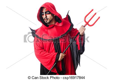 Stock Photo   Man Devil In Red Costume   Stock Image Images Royalty    