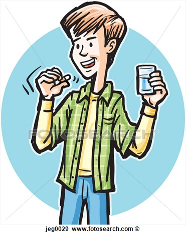 Take Medicine Clipart A Teenager Taking A Pill