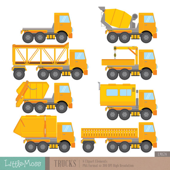 Trucks Digital Clipart By Littlemoss On Etsy