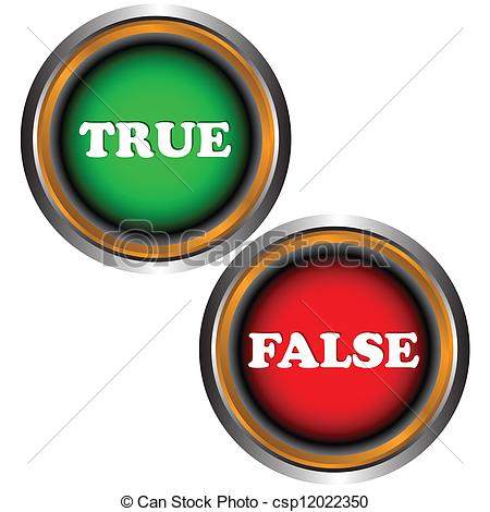 True Or False Clipart Buttons True And False