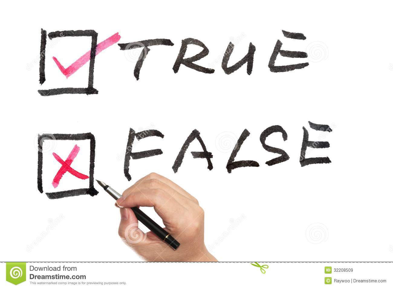True Or False Royalty Free Stock Images   Image  32208509