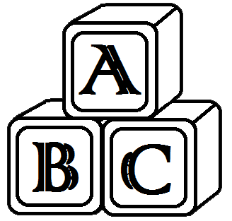Abc Blocks Clipart Black And White   Clipart Panda   Free Clipart