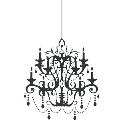 Accessories   Surface Graphics   Barroque Chandelier   Wall Decal
