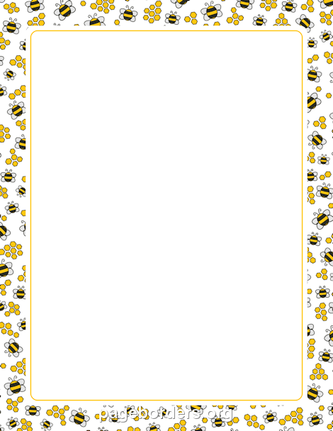 Bee Border  Clip Art Page Border And Vector Graphics