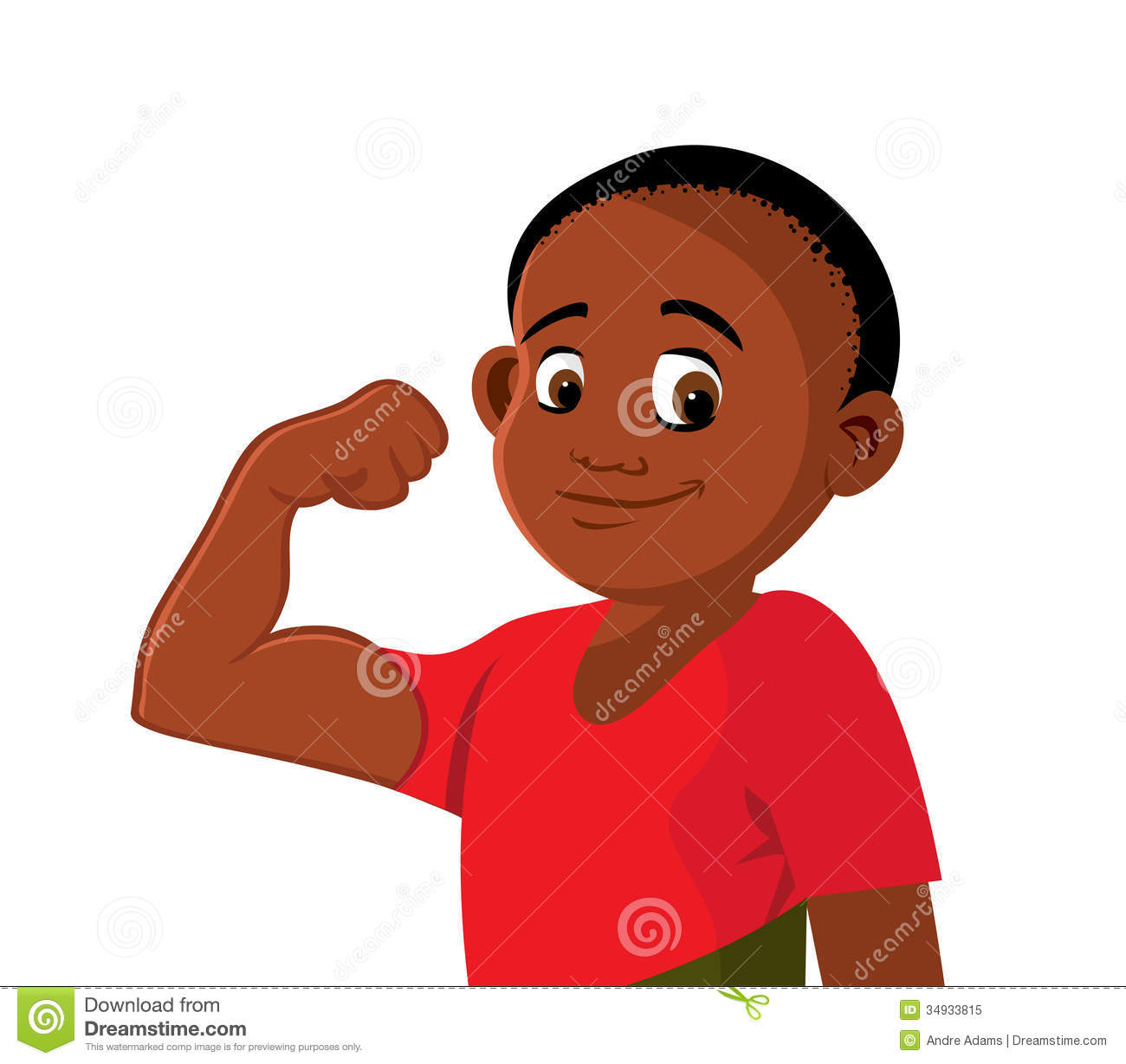 Black Boy Strong Flexing Royalty Free Stock Photo   Image  34933815