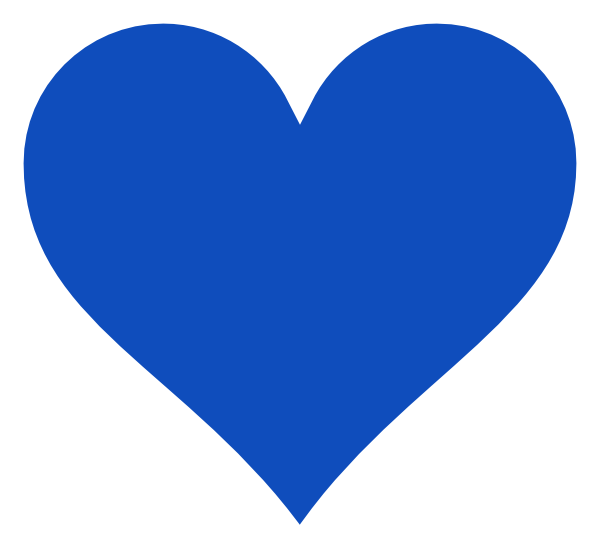 Blue Heart Clip Art At Clker Com   Vector Clip Art Online Royalty