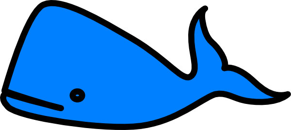 Bright Blue Whale Clip Art At Clker Com   Vector Clip Art Online
