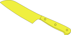Chef Knife Yellow Clip Art At Clker Com   Vector Clip Art Online