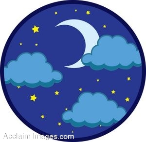 Clip Art Icon Of The Night Sky
