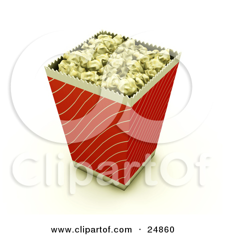 Clipart Illustration Of A Red And Gold Fountain Soda Cup With A Straw