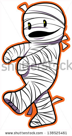 Cute Halloween Mummy Clip Art Stock Vector Cute Mummy Walking Eps