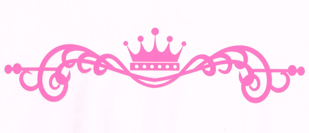 Cute Princess Crown Car Decal Pink Girly