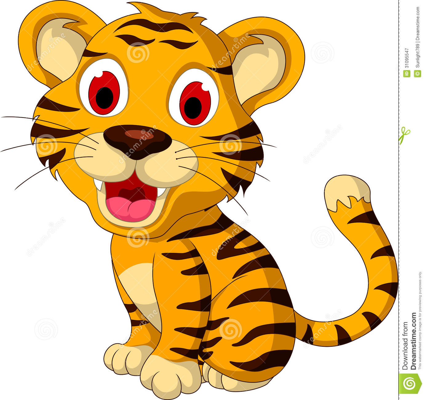 Cute Tiger Clipart