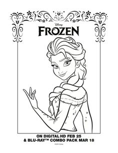 Disney Frozen Free Printable Coloring Page Elsa More Frozen Parties
