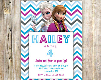 Disney Frozen Invitation Frozen In Vitation Elsa And Anna Invitation