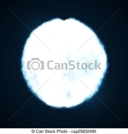 Eps Vectors Of Full Blue Moon At Dark Night Sky Background Futuristic