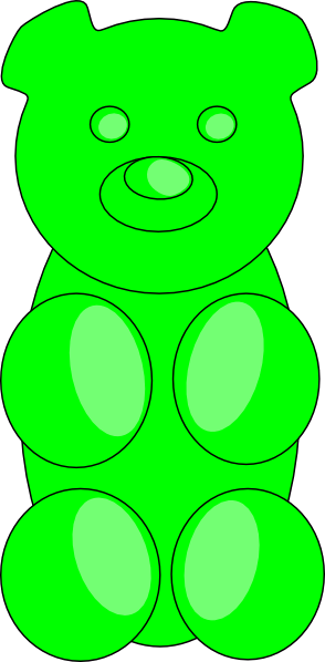 Green Bear Clip Art Clipart Gummy Bear