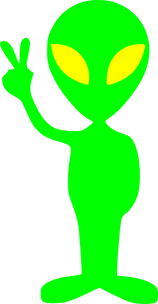 Laurent Little Green Alien Clip Art