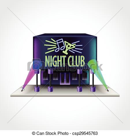 Night Club Building Isolated Vector Illustration   Csp29545763