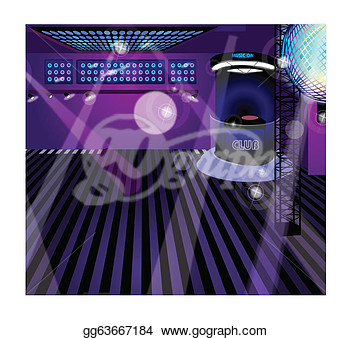       Night Club Interior  Stock Clipart Gg63667184   Gograph