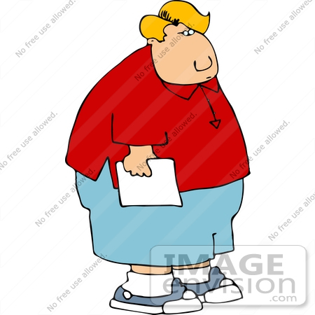 Overweight Blond Man Clipart    14866 By Djart   Royalty Free Stock