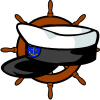 Sailor Hat And Ship Wheel For Return Address Labels