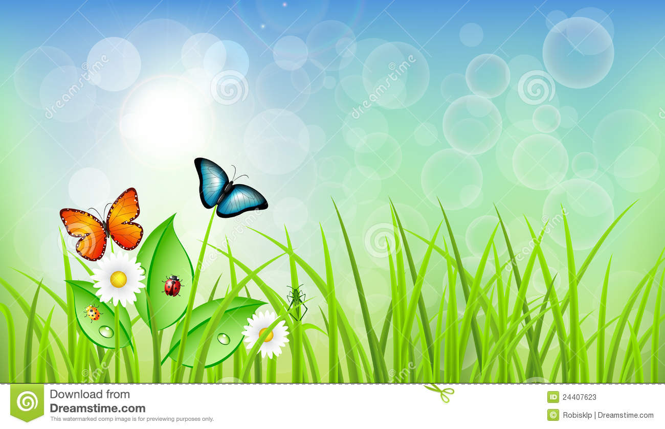 Spring Background Clipart Spring Background With Grass
