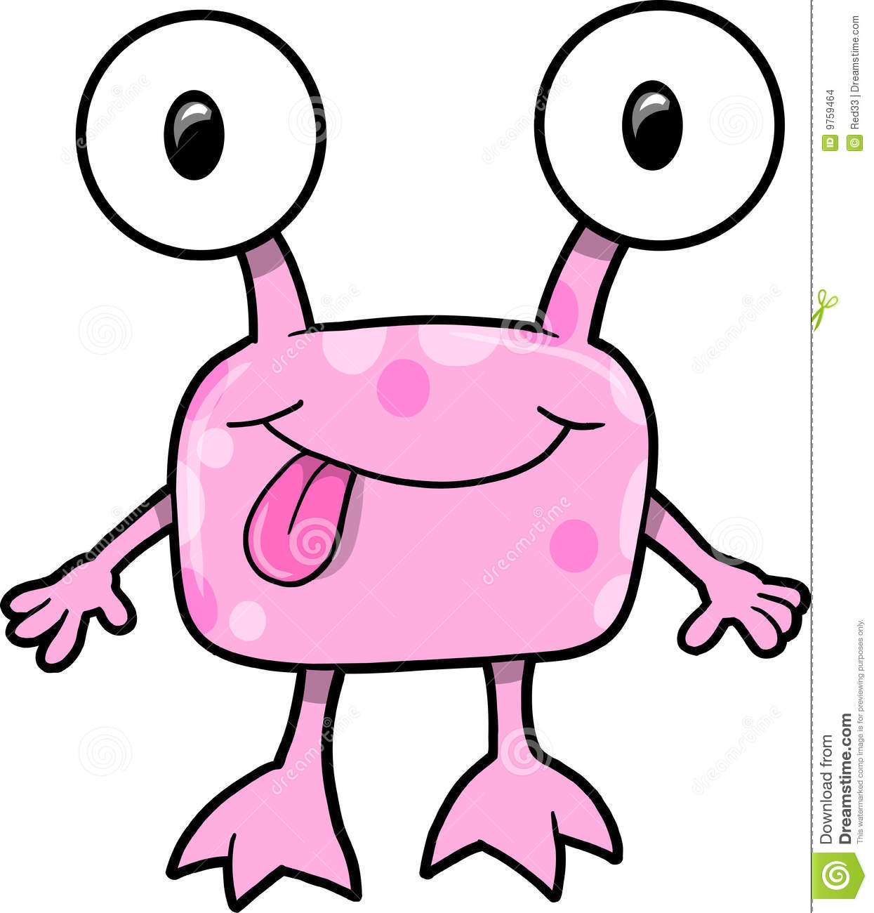 Stock Images  Pink Monster Vector Illustration