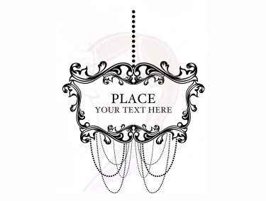 Victorian Chandelier Frames Black Antique Ornate Frame Clip Art 10461