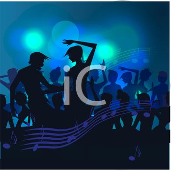      Young People Partying And Dancing At A Night Club Clipart Image Jpg