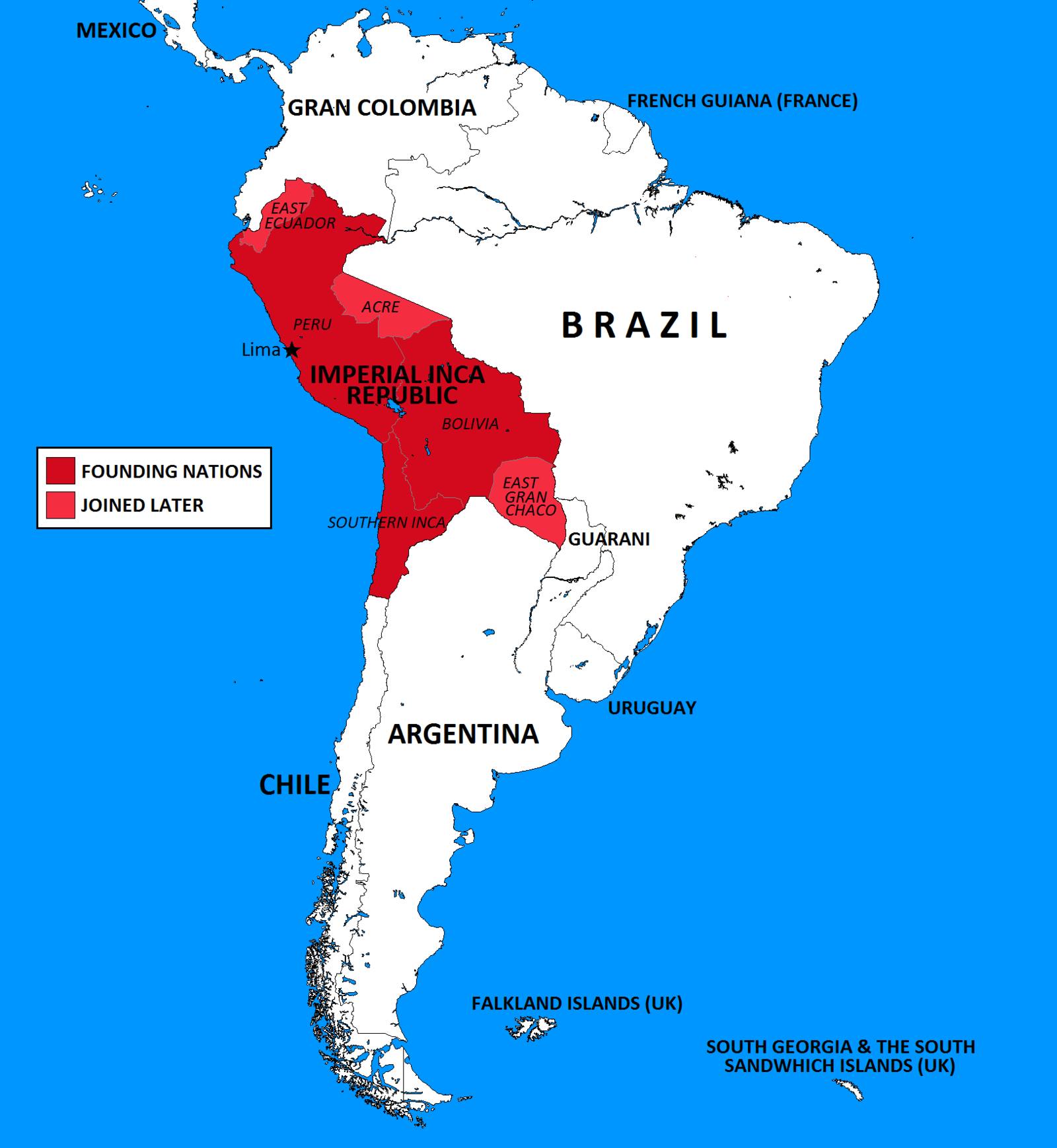Aztec Inca Empire On World Map