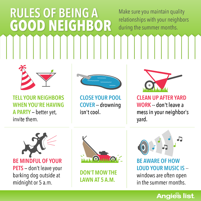 Being A Good Neighbor Rules Of Being A Good Neighbor