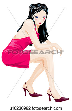 Clip Art   Sexy Woman Winking  Fotosearch   Search Clipart