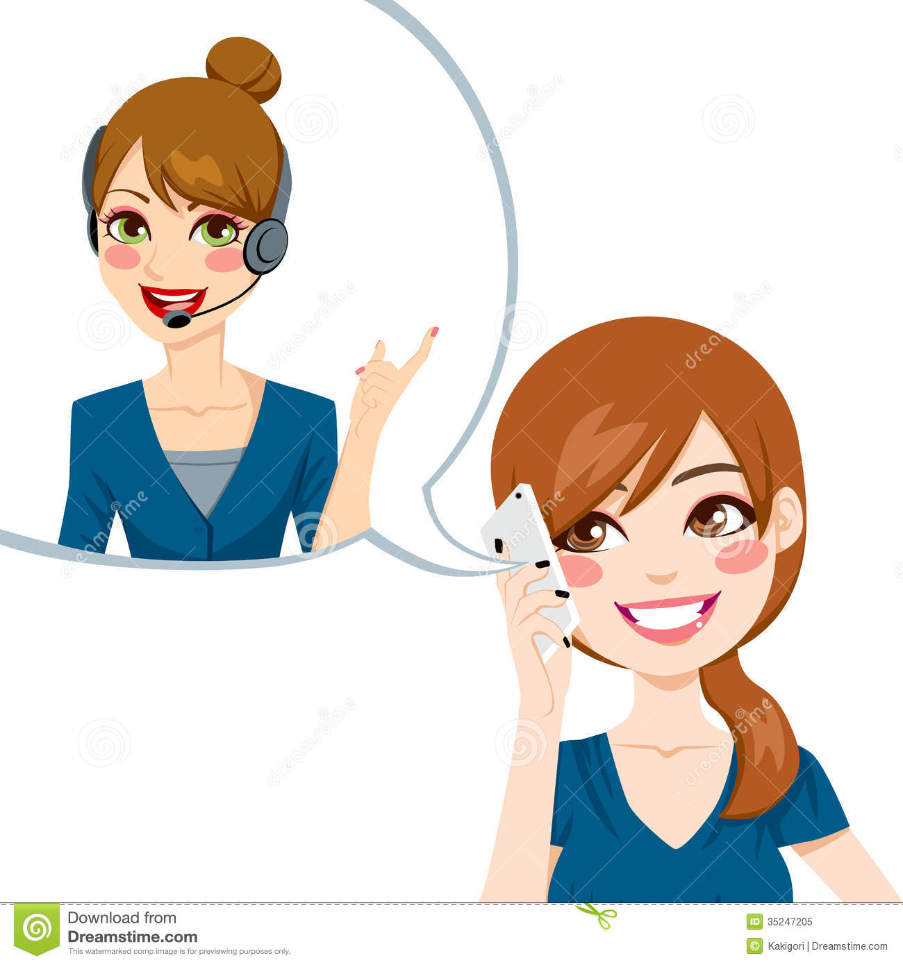 Conversation Receiving Good Customer Service From Call Center Agent