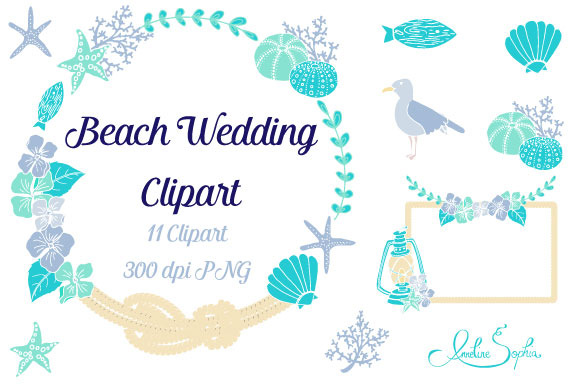 Creativemarket Beach Wedding Clipart 201454