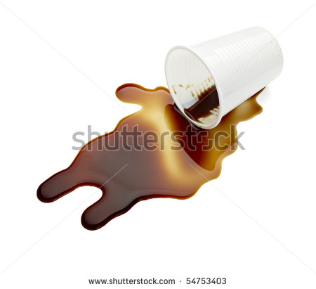 Drink Spill Clipart Close Up Of Spilled Coffee On