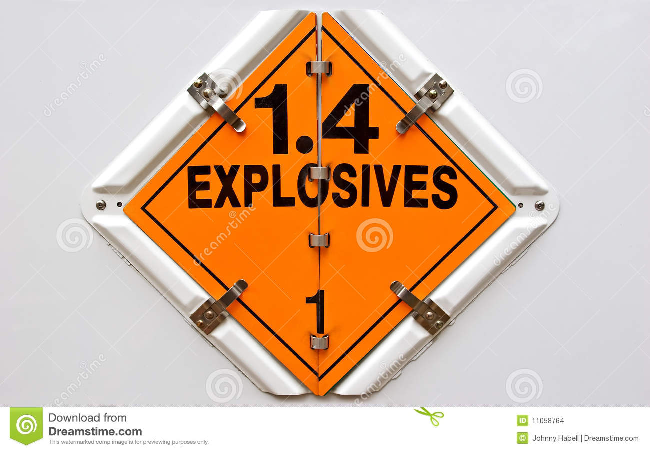 Explosives Hazmat Placard For Transportation Vehicles
