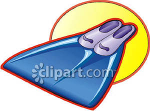 Flippers For Scuba Diving   Royalty Free Clipart Picture