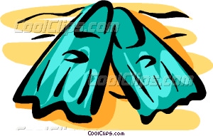 Flippers Vector Clip Art