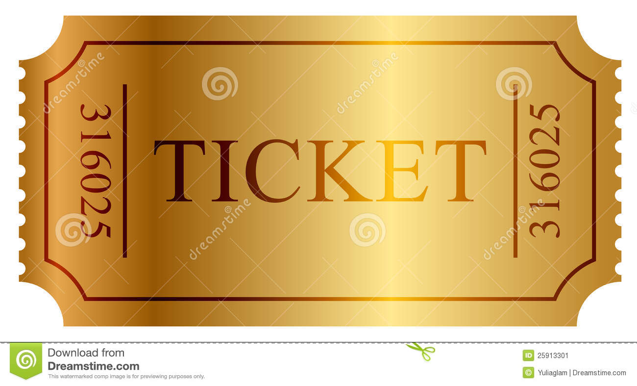Gold Ticket Stock Image   Image  25913301