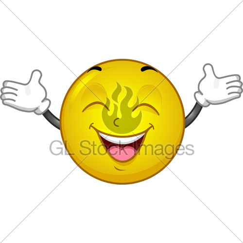 Illustration Of An Extremely Happy Smiley