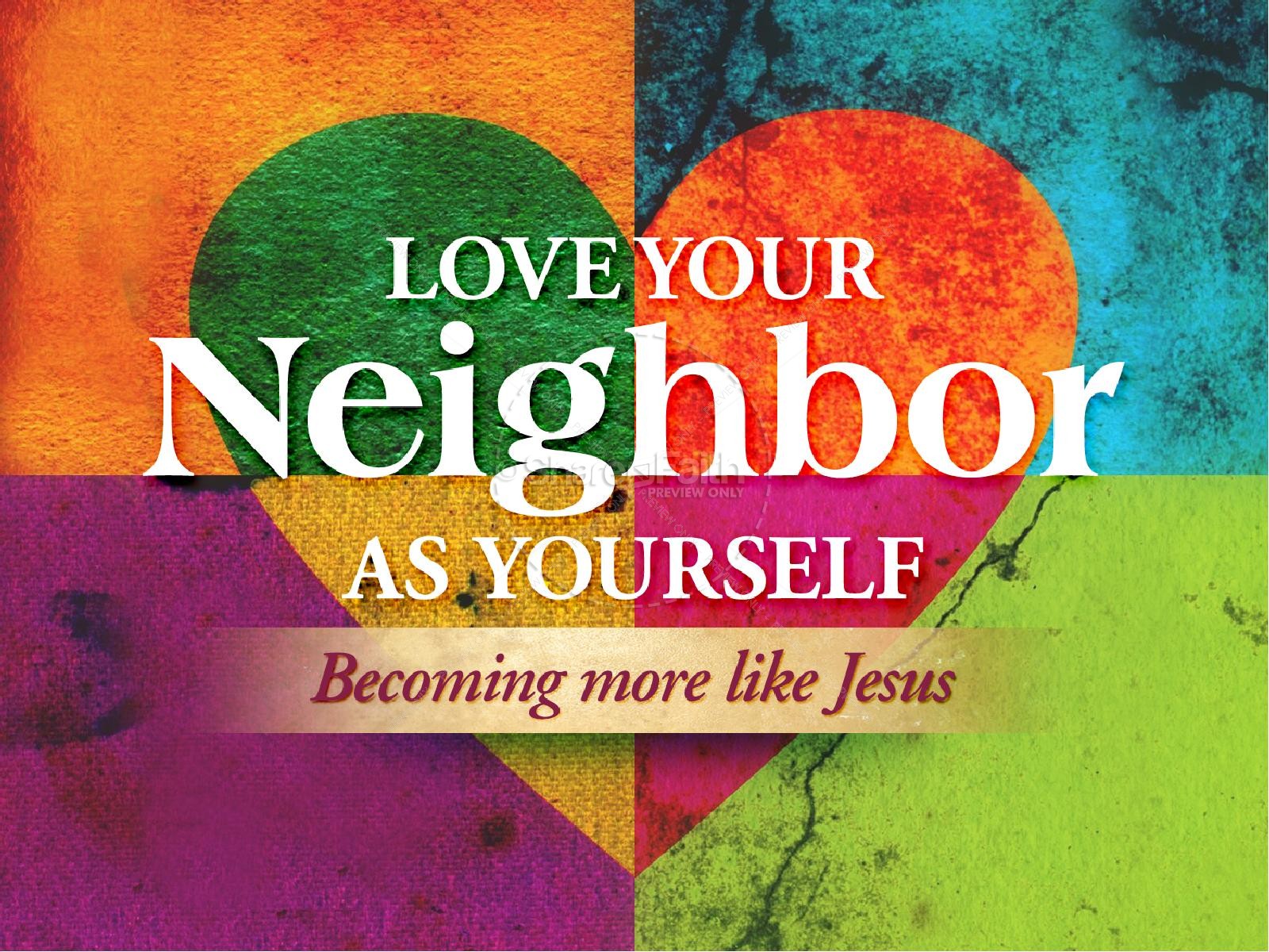 Love Your Neighbor As Yourself Powerpoint Template   Powerpoint    
