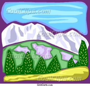 Mountain Scene Vector Clip Art