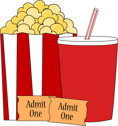 Movie Popcorn And Drink Clip Art Image   Movie Popcorn And Drink With