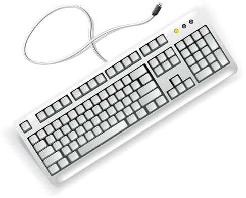 Name  White Computer Keyboard Vector