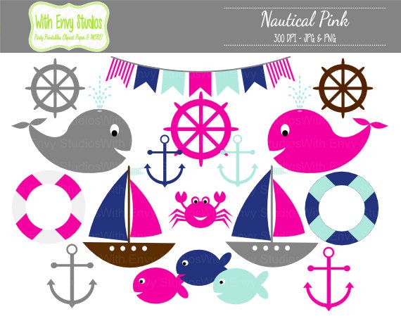 Nautical Boat Themed Clipart